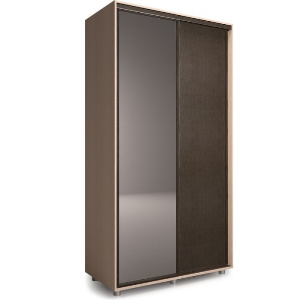 Шкаф-купе Удачный 1 зеркало 1400х600х2300 Венге Темный