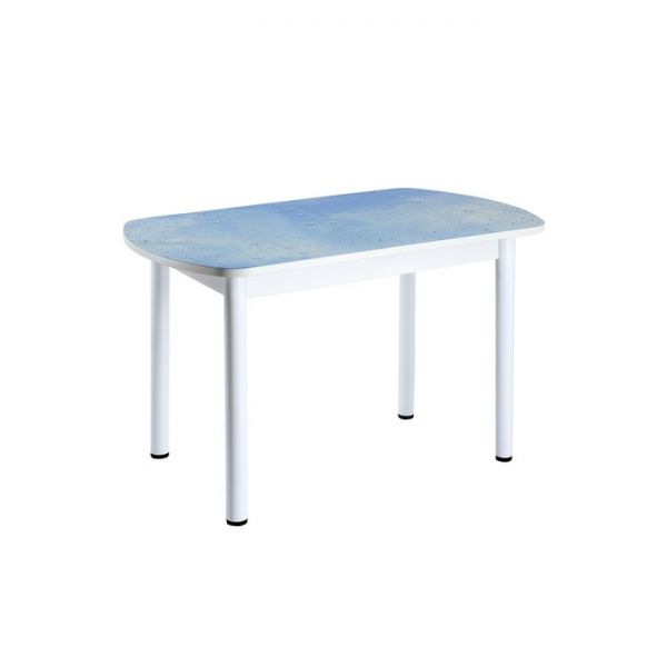 Стол раздвижной с фотопечатью Дэли, 1400(1800)х900х760, Белое/Капли/Крашеные прямые