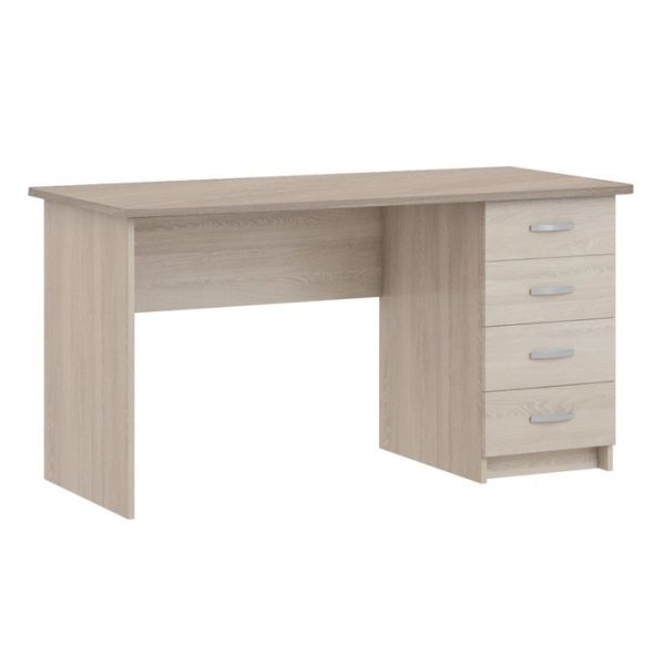 Стол письменный «Сити 4», 1450 ? 650 ? 748 мм, цвет дуб сонома / дуб сакраменто тёмный