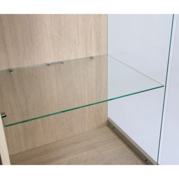 Шкаф-витрина левая Моана-2 900х420х2020 палермо/мокко