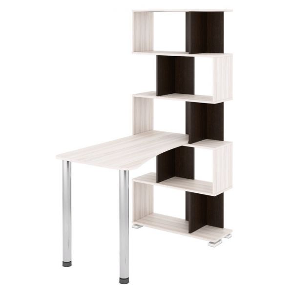 Стол-стеллаж «СЛ 5СТ 2», 750 ? 1182 ? 1731 мм, цвет карамель / венге / карамель