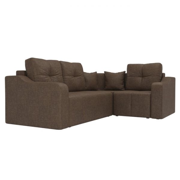 Угловой диван «Кембридж», механизм еврокнижка, рогожка, цвет бежевый