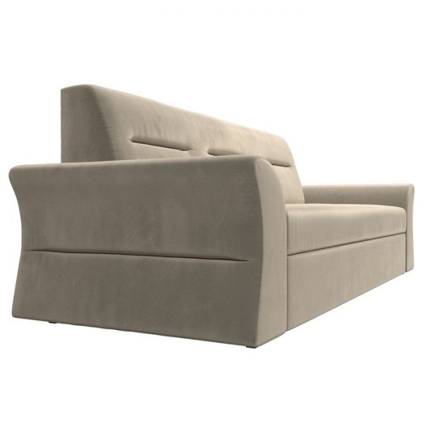 Прямой диван «Клайд», механизм дельфин, микровельвет, цвет бежевый