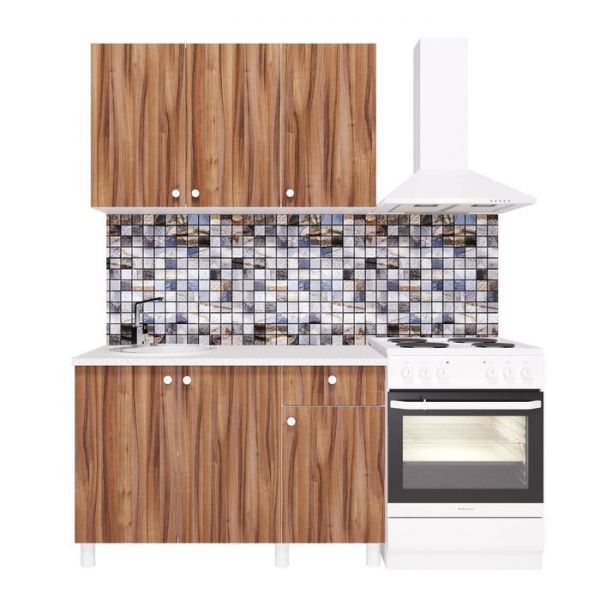 Кухонный гарнитур «Поинт», 1,2 м, ЛДСП, столешница «Антарес» 28 мм, без мойки, цвет феррара   536185