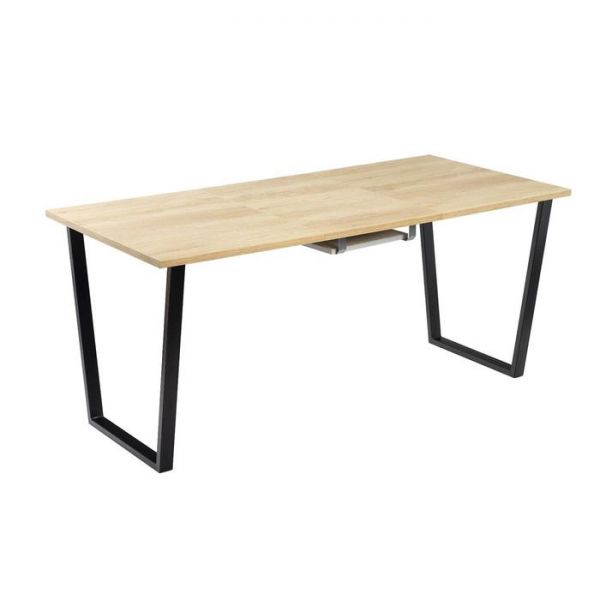 Стол АТЛАНТ-07 1400/2000*900х750 Дуб Небраска/Опора АТЛАНТ-Черный матовый