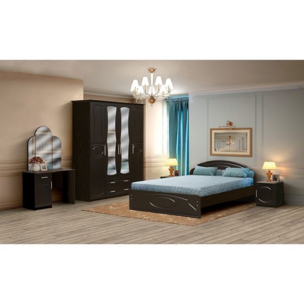 Тумба прикроватная «Венеция 2» с дверью, 400 ? 390 ? 486 мм, цвет венге / венге матовый