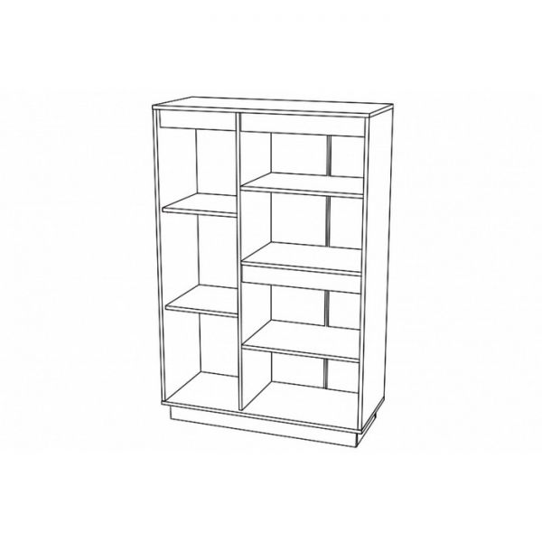 Шкаф Virginia Правый, 11.85, 942х400х1434, Белый Скандинавский/Ясень Анкор темный