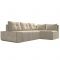 Угловой диван «Амадэус», правый угол, микровельвет, цвет бежевый