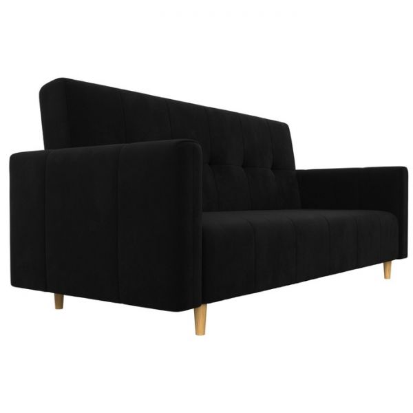 Прямой диван-книжка «Вест», механизм книжка, микровельвет, цвет бежевый