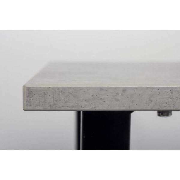 Стол АТЛАНТ-06 1200х800х750  Бетон Чикаго светлый/Опора АТЛАНТ-Черный матовый