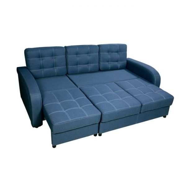 Диван-трансформер с раскладной оттоманкой «Сэл», обивка «венус шоколад»