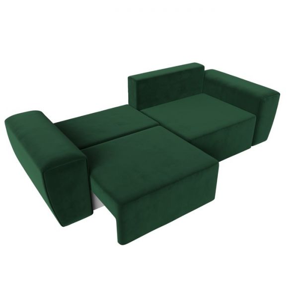 Прямой диван «Беккер», механизм еврокнижка, велюр, цвет бежевый