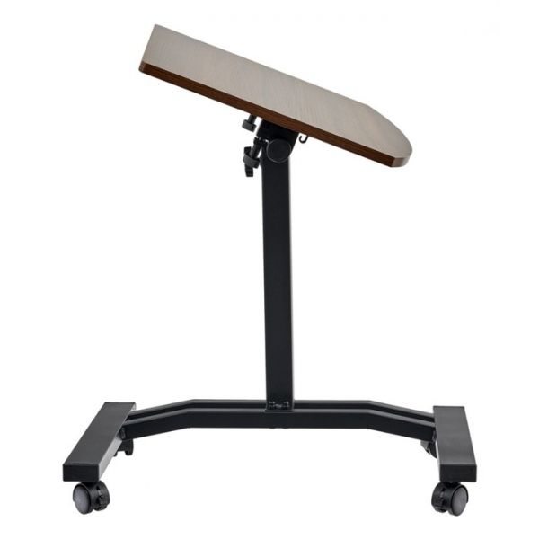 Стол  «Ролет», многофункциональный на колёсах, мдф, металл, цвет тёмное дерево / чёрный