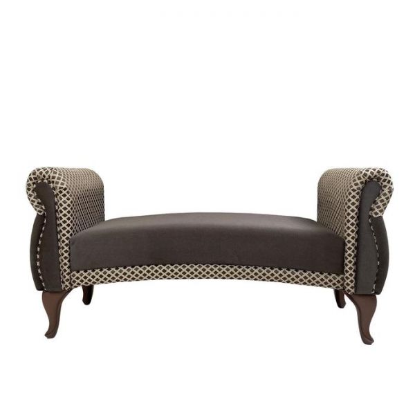 Банкетка без спинки «Лилия», цвет шегги шоколад / аделина даймонд шоколад