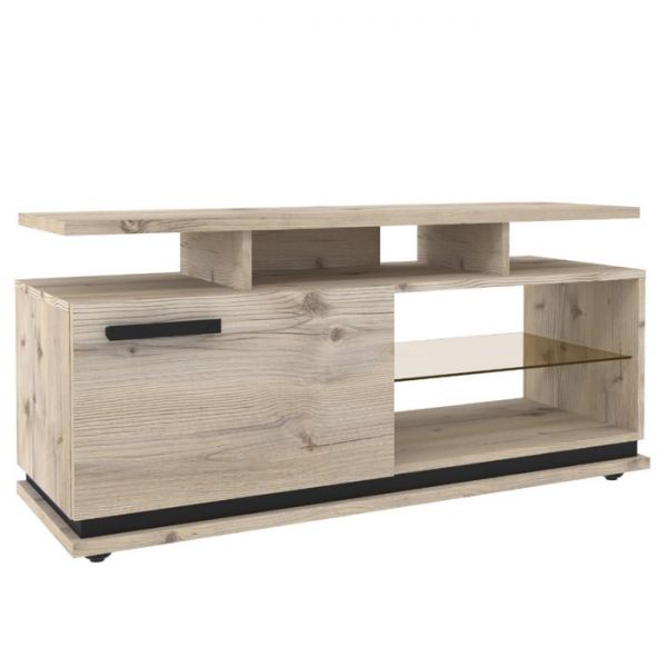 Тумба ТВ малая Nature 333, 1136 ? 400 ? 537 мм, цвет гаскон пайн / чёрный