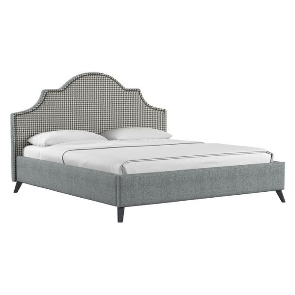 Кровать Фаина, 1800х2000, ортопедическое осн+ПМ, Труссарди 01/Серый Ролан