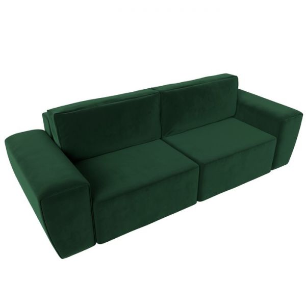 Прямой диван «Беккер», механизм еврокнижка, велюр, цвет бежевый