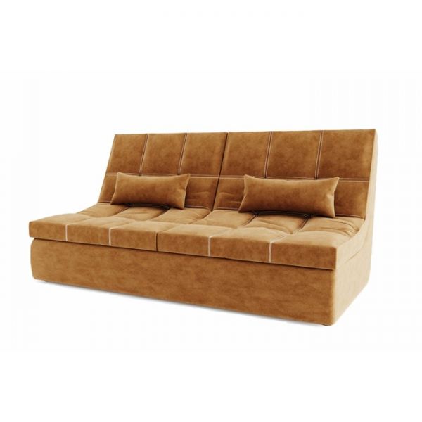 Прямой диван «Калифорния 3», велюр, цвет селфи 01