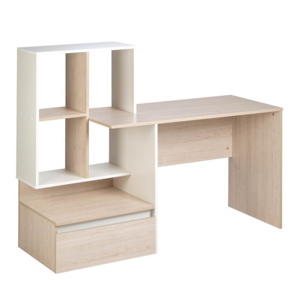 Компьютерный стол КС-7  1470х500х1160 Солсбери/белый