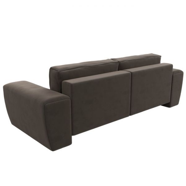 Прямой диван «Беккер», механизм еврокнижка, велюр, цвет бежевый