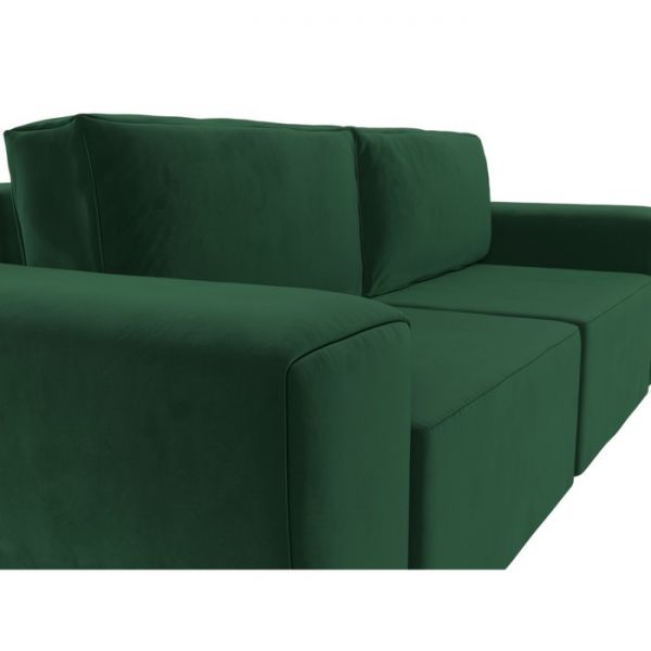 Прямой диван «Беккер», механизм еврокнижка, велюр, цвет бежевый