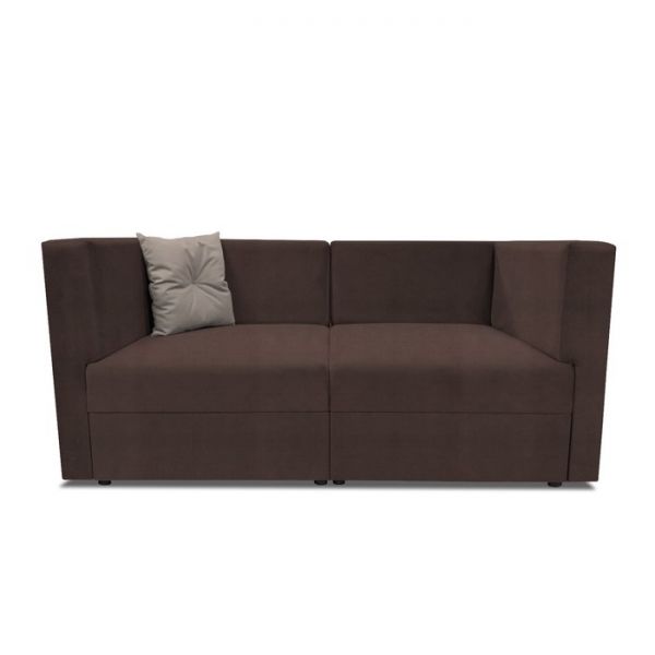 Диван модульный прямой «Бергамо», две секции, велюр, цвет dream yellow / dream grey