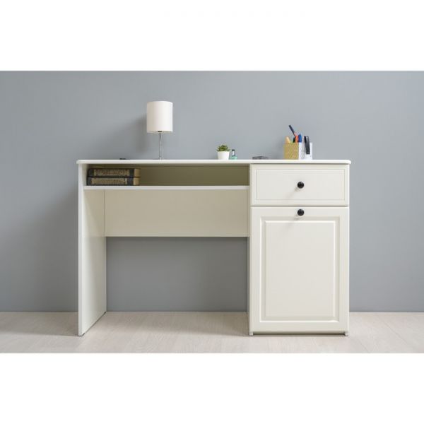 Стол письменный Роуз 12.148, 1190х517х763, Белый/ Ясень ваниль