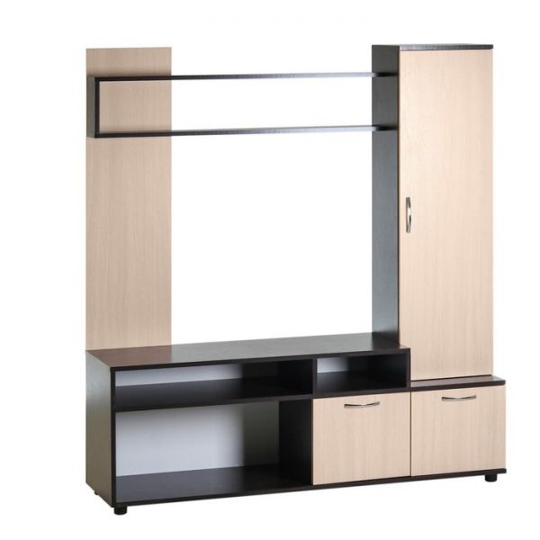 Стенка «Лира», 1400 ? 1564 ? 374 мм, венге/дуб молочный