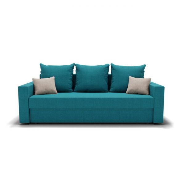 Диван прямой «Олимп 1», еврокнижка, пружинный блок, велюр, цвет альба 044 / альба 071