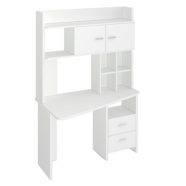 Компьютерный стол, 1200 ? 720 ? 1785 мм, левый угол, цвет белый жемчуг