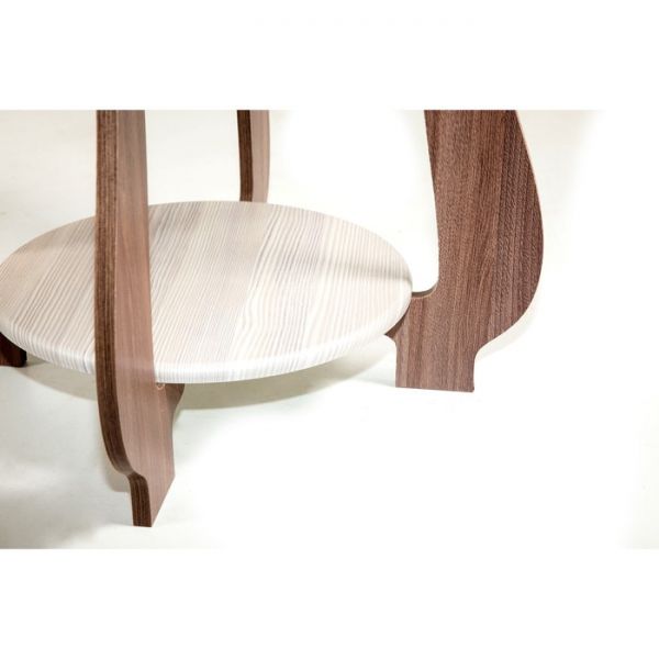 Стол журнальный СЖ-24, 700x700x520, Шампань/Ясень Шимо темный