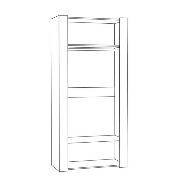 Шкаф для одежды Амели 13.133, 1080х513х2300, Шелковый камень/Бетон Чикаго беж