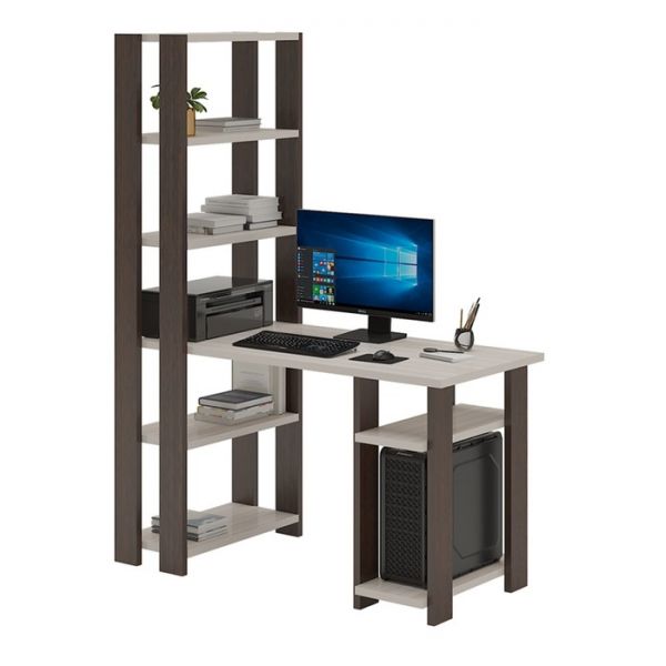 Компьютерный стол, 1200 ? 650 ? 1800 мм, цвет белый