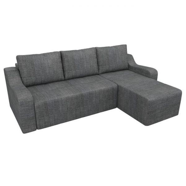 Угловой диван «Элида», правый угол, рогожка, цвет бежевый