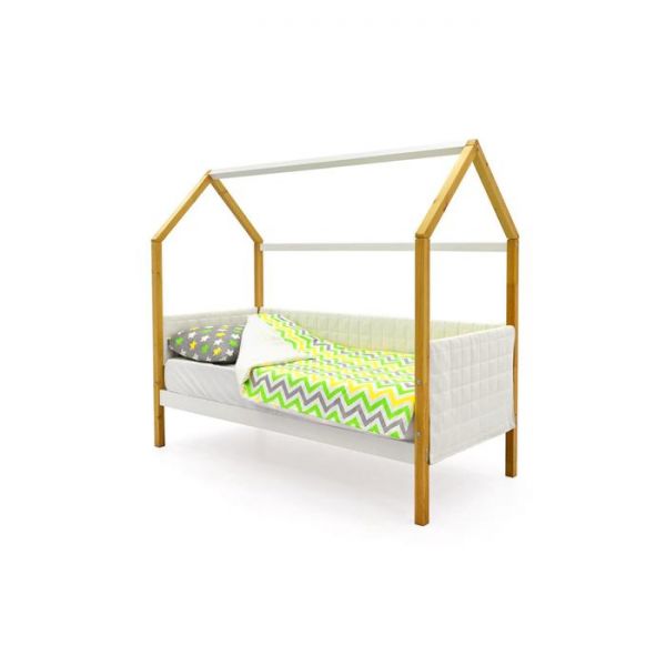 Детская кровать-домик мягкий Бельмарко  Svogen дерево-белый