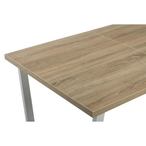 Стол АТЛАНТ-12 1300/1800*800х750 Дуб Бардалино серый/Опора АТЛАНТ-Белый глянец