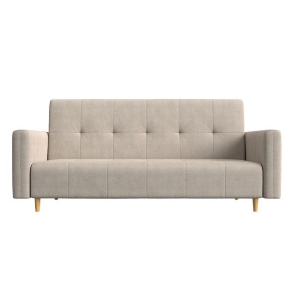 Прямой диван-книжка «Вест», механизм книжка, рогожка, цвет бежевый