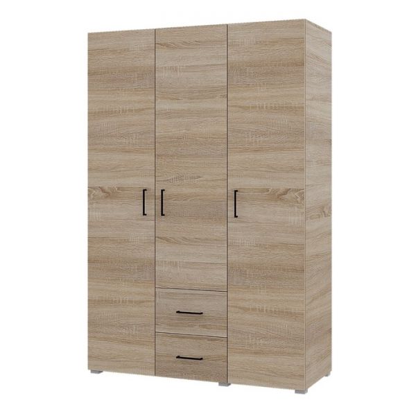 Шкаф Victor, 3 створчатый, с ящиками, цвет белый