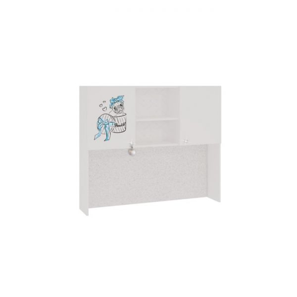 Надстройка Гламур, 1198х269х990, Белый глянец