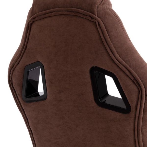 Кресло DRIVER флок/ткань коричневый 45444