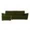 Угловой диван «Амстердам лайт», еврокнижка, правый угол, микровельвет, цвет зелёный