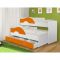 Кровать двухъярусная выкатная Матрешка Оранж/белый 800х1600 с ящиком