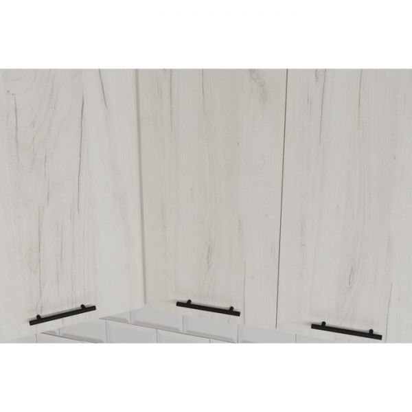 Кухонный угловой гарнитур Сиена оптима 2400х1800 Белый/Сосна/Дуб грей, бетон темный