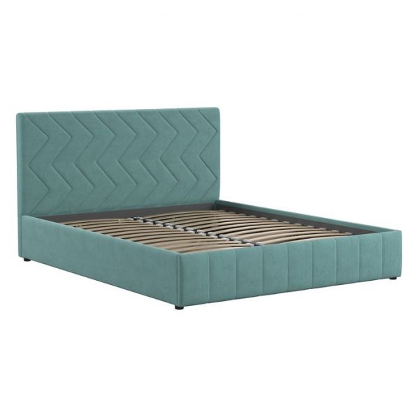 Кровать Милана, 1600х2000, ортопедическое осн+ПМ, Вивальди 10/Ментоловый