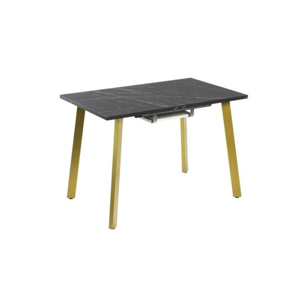 Стол АТЛАНТ-01  1100/1500х700х760 Камень Черный/Ножеки титан золотые