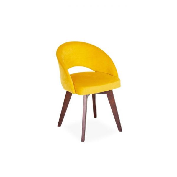 Стул Мирелла Аврора 09 желтый велюр/ Стандарт массив Черешня