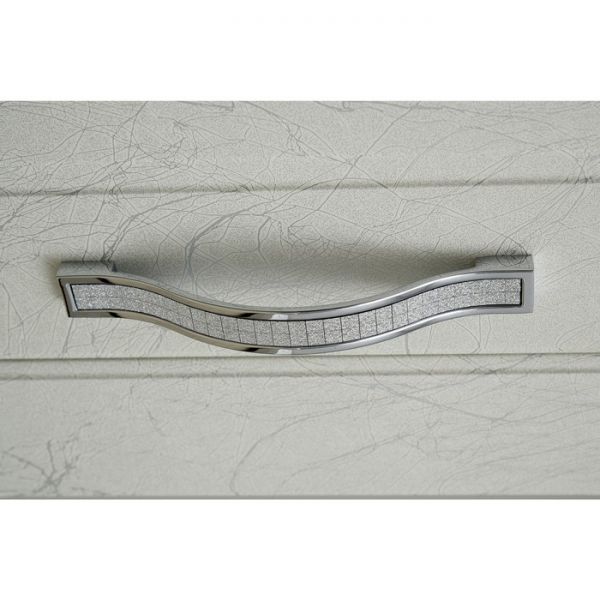 Тумба прикроватная «Венеция 7.1», 1 ящик, цвет ясень анкор светлый/паутина серебро матовый