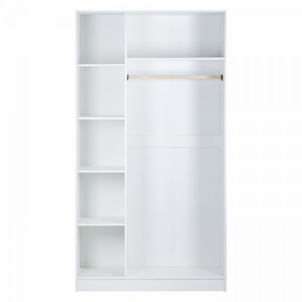 Шкаф 3х створчатый Ницца МДФ, Белый/Белый глянец