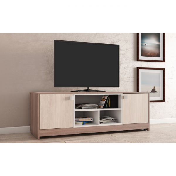 Тумба ТВ-4 520х1500х500 Ясень Шимо Светлый/корпус Ясень Шимо Темный/Белый