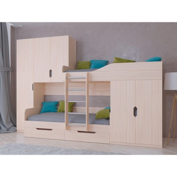 Детский комплекс «Лео», цвет дуб молочный/дуб шамони